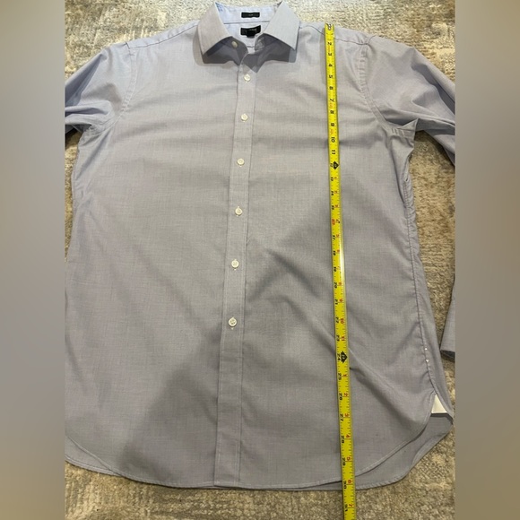 J Crew Men's Ludlow Dress Shirt Size L 16 1/2 - 35 Blue Slim Fit Button Down EUC - Picture 11 of 11